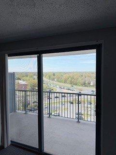 Laurel apartment for rent - A view of a parking lot from a window.