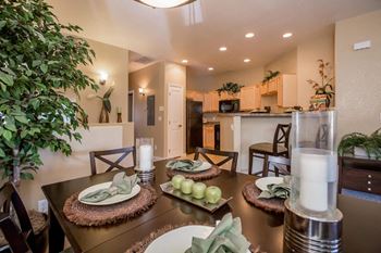 Dining and kitchen