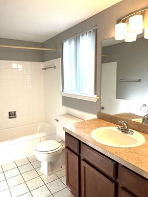 Ferndale apartment for rent - a bathroom with a sink toilet and bathtub