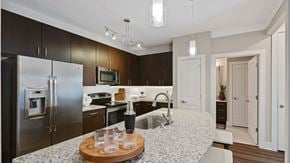 Raleigh apartment for rent - Raleigh, NC Apartments for rent -  Marshall Park Fully equipped kitchen with granite countertops