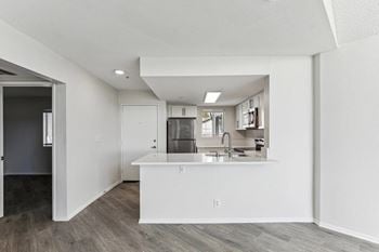 Spacious living/dining areas for home office setup