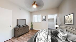 Phoenix apartment for rent - queen bedroom staged