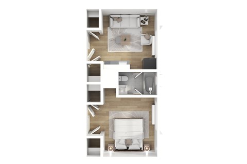 Floor plan for 1 bed, 1 bath, 460 sqft