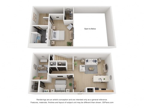 Floor plan for 3 beds, 1 bath