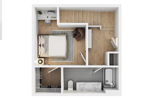 Floor plan for 2 beds, 1 bath, 1104 sqft