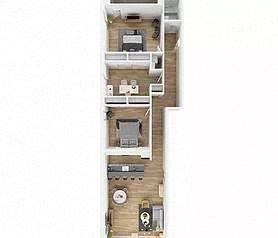 Floor plan for 3 beds, 1 bath, 1547 sqft
