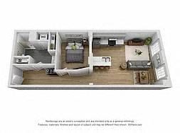 Floor plan for 1 bed, 1 bath, 798 sqft