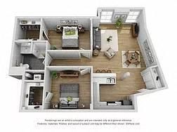 Floor plan for 2 beds, 1 bath, 1075 sqft