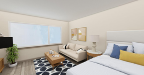 Seattle apartment for rent - Living and bedroom studio area at Cedar Crossing, Seattle