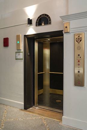 Seattle apartment for rent - elevator in a building with a door open at Cambridge Apartments, Seattle, Washington