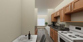 Seattle apartment for rent - Kitchen gallery at The Aries at Bitter Lake Apartments, Washington, 98133