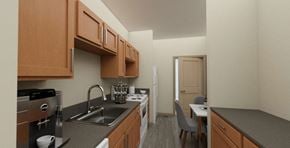 Seattle apartment for rent - a kitchen at The Aries at Bitter Lake Apartments, Seattle, WA
