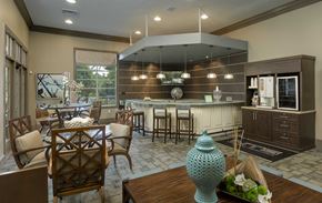 Sanford apartment for rent - Sanford Lake's Edge Apartments resident lounge and community kitchen