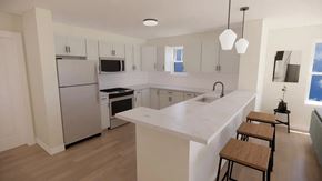 Long Branch apartment for rent - Spacious modern kitchen stainless steel appliances