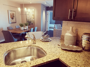 Open kitchen counter