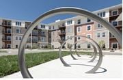 Kansas City townhouse for rent - Exterior Building at Woodstone at Metro North Crossing Apartments, Kansas City, Missouri
