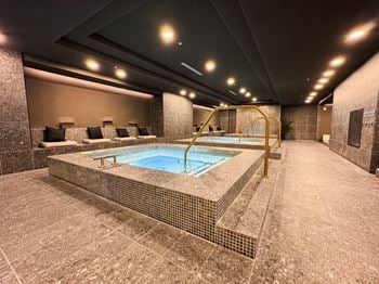 Indoor blue pool