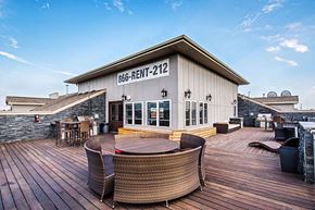 Kingston apartment for rent - the patio of the bbq grill on the roof of the building