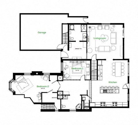 Floor plan for 11 beds, 8 baths, 2024 sqft