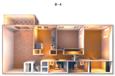 Floor plan for 2 beds, 2 baths, 1200 sqft