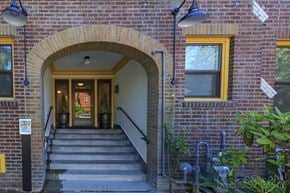 Seattle apartment for rent - a brick building with an arched doorway