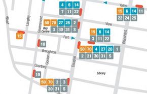 Victoria apartment for rent - a diagram of a street map with numbers on it