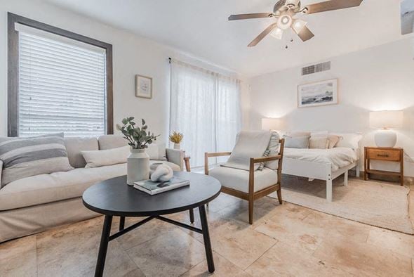 Dallas apartment for rent - a living room with a couch and a table at Cityscape, Dallas, TX