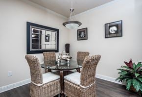 Macon apartment for rent - Dining area with circular table and four chairs at Riverstone apartments for rent in Macon, GA