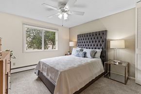 Bloomington apartment for rent - bedroom with bed and window