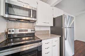 Camarillo apartment for rent - A kitchen with a stainless steel oven and microwave.