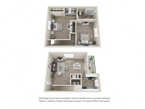 Floor plan for 2 beds, 1.5 baths, 1350 sqft