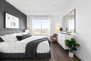 Hackensack apartment for rent - a bedroom with a bed and a dresser