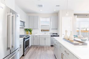 Secaucus apartment for rent - Modern Kitchen Including Quartz Countertops, Designer Tile Backsplashes & Stainless Steel Appliances including Gas Range at The Waverton, Secaucus, NJ, 07094
