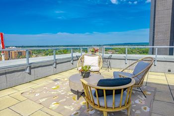 Rooftop terrace with bbqs