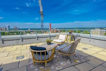 Rooftop terrace with bbqs