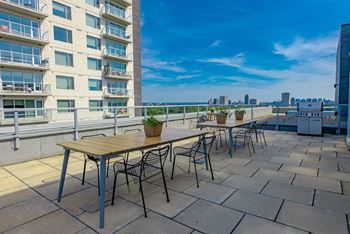 Rooftop terrace with bbqs