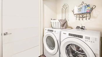 Washer and dryer in laundry room