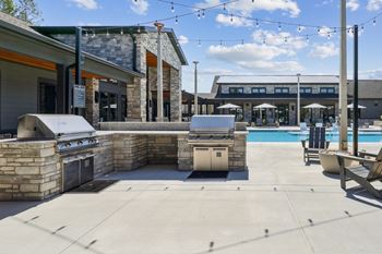 Grill stations and pool