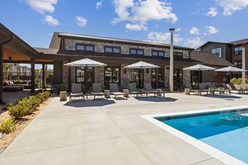 Lounge swimming pools with cabana
