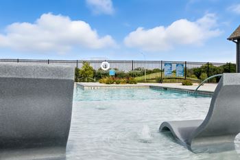 Water slide in the pool