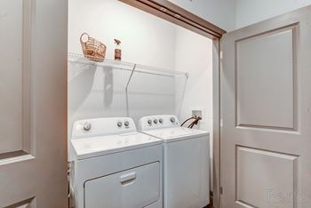 A small laundry room 