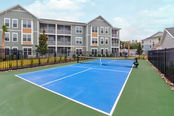 A tennis court outdoor