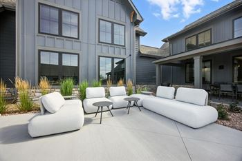 A modern outdoor seating area