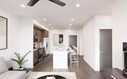 Fishers apartment for rent - Living Room with ceiling fan at The Union Flats at Fishers District, Fishers, 46037