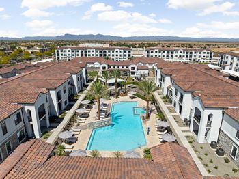 A large swimming pool