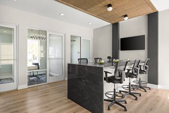  Conference room with a black counter