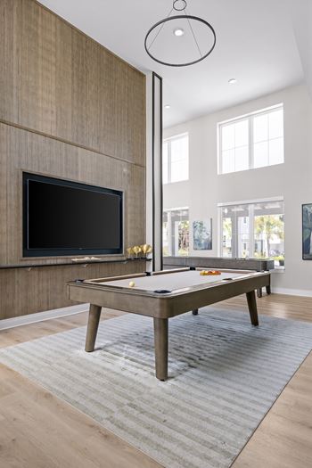 A pool table