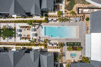 Aerial view of the swimming pool