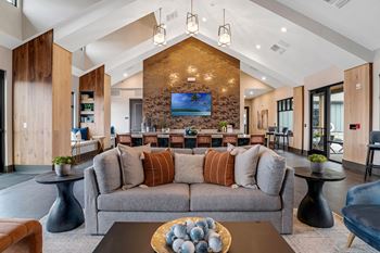 Lounge area with tv