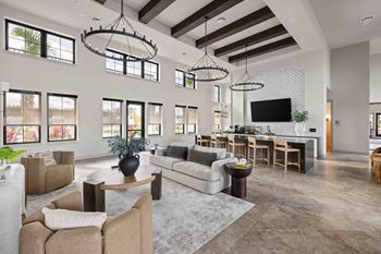 Community clubhouse with tv